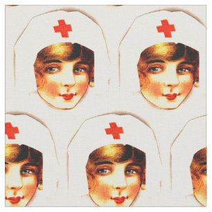 Tecido Padrão médico. enfermeira Vintage, doutor.Cruz V