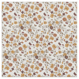 Tecido Padrão mediterrânico das Flores de Boho Retro