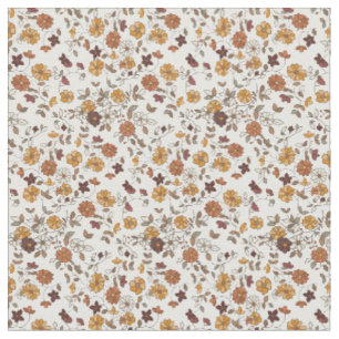 Tecido Padrão mediterrânico das Flores de Boho Retro