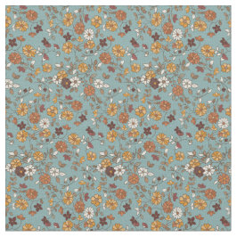 Tecido Padrão mediterrânico das Flores de Boho Retro