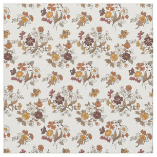 Tecido Padrão mediterrânico das Flores de Boho Retro