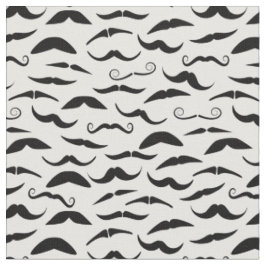 Tecido Padrão Misto de bigodes pretos