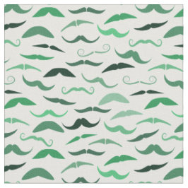 Tecido Padrão misto de bigodes verdes