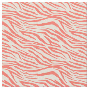 Tecido Padrão Moderno Coral Ivory Zebra