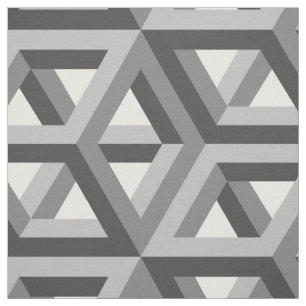 Tecido Padrão moderno de hexágonos retrô geométricos 