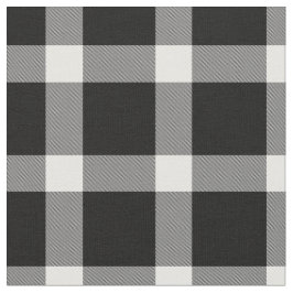 Tecido Padrão moderno de Tartan preto e branco da Xadrez
