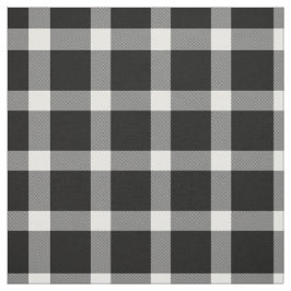 Tecido Padrão moderno de Tartan preto e branco da Xadrez