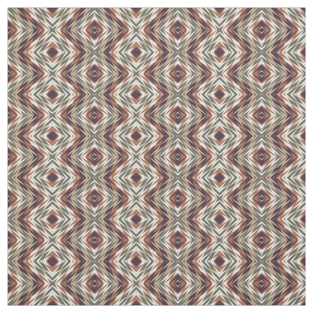 Tecido Padrão Mosaico Aztec Aztec Aztec, Castanho (Modelo)