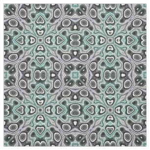 Tecido Padrão Mosaico Da Cinza Teal Roxo Retro Chic Nouve