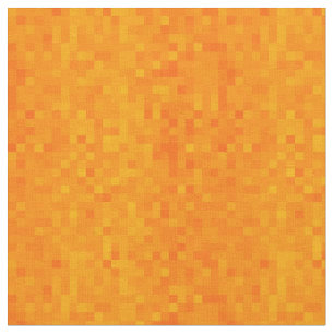 Tecido Padrão Mosaico Laranja Quente,