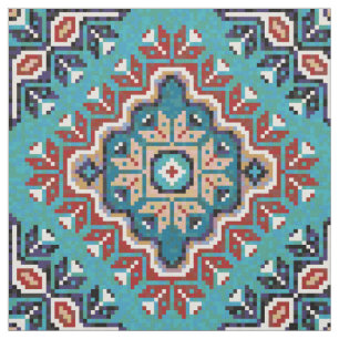 Tecido Padrão Mosaico Nativo Americano de Índios Navajo
