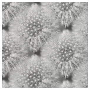 Tecido Padrão Natureza dos Dandeliões Brancos Fluffy