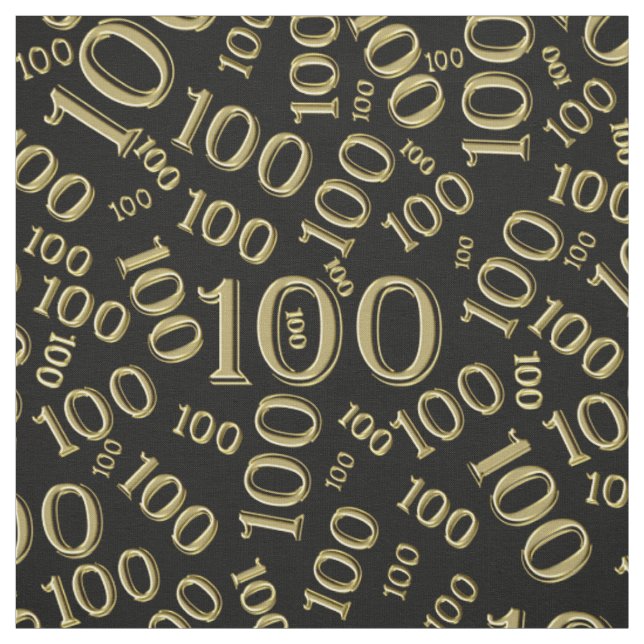 Tecido Padrão numérico do Milestone 100 Preto/Dourado (Modelo)
