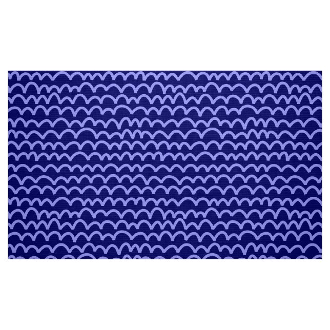 Tecido Padrão ondulado - Pastel azul no Marinho profundo (Fat Quarter)