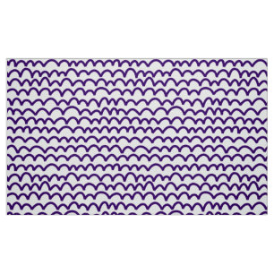 Tecido Padrão ondulado - Roxo profundo em branco