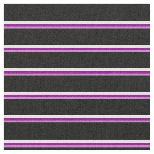 Tecido Padrão Orquídeo, Roxo, Branco e Preto (Detalhe)