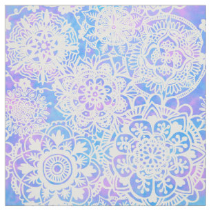 Tecido Padrão Pastel Purple Blue Mandala