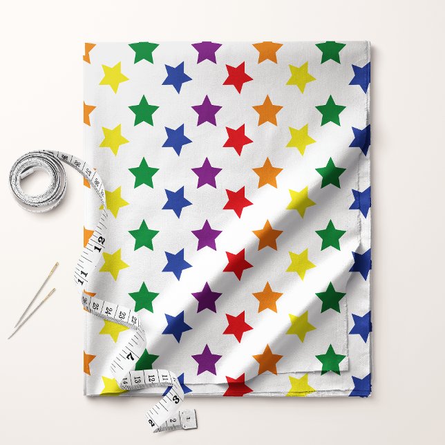 Tecido Padrão Personalizado Elegante Estrelas Arco-Íris (Criador carregado)