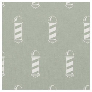 Tecido Padrão Polar de Cinzas e Barbearia Branca