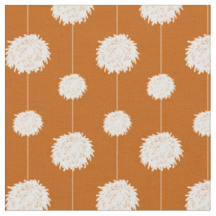 Tecido Padrão Pom Pom De Cheerleader Laranja Queimado