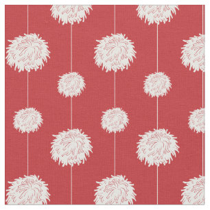Tecido Padrão Pom Pom De Cheerleader Vermelho