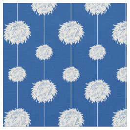 Tecido Padrão Pom Real Azul Cheerleader