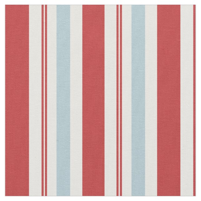 Tecido Padrão Preppy Red and Blue Stripes (Detalhe)