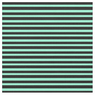 Tecido Padrão Preto e Aquamarino Stripado/Vinculado