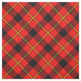 Tecido Padrão preto e vermelho em negrito Vintage Tartan