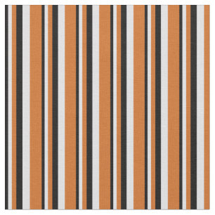 Tecido Padrão Preto, Lavanda e Stripes/Linhas de Chocolat