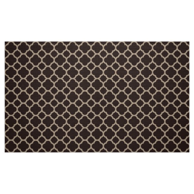 Tecido Padrão Quatrefoil Marrom Chocolate (Fat Quarter)