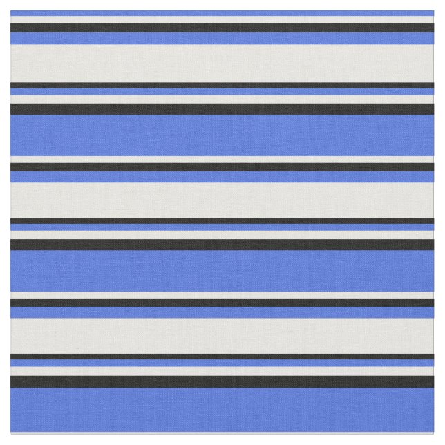 Tecido Padrão Real Azul, Branco e Preto (Detalhe)