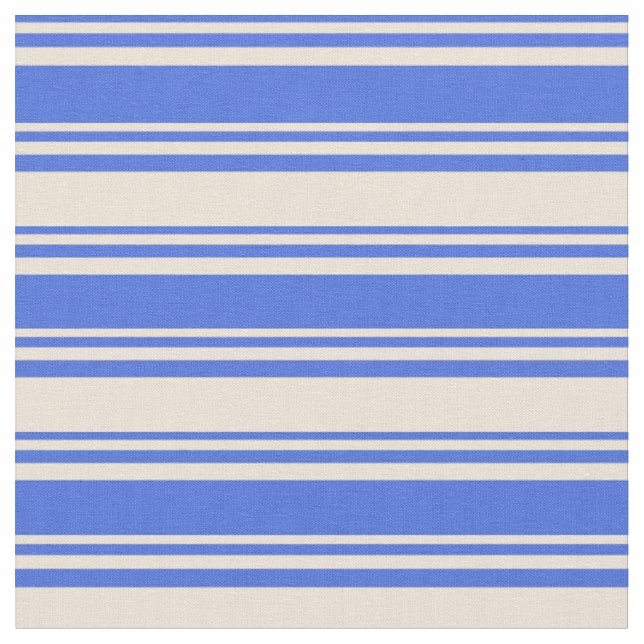Tecido Padrão Real Azul e Bisque Colorido Linhas/Stripes (Detalhe)