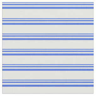 Tecido Padrão Real Azul e Creme de Mint Vinculado/Striped