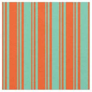Tecido Padrão Red and Aquamarine Stripes