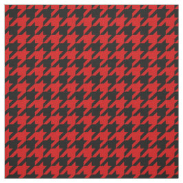 Tecido Padrão Red, Black Houndstooth #2M