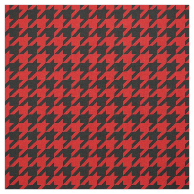 Tecido Padrão Red, Black Houndstooth #2M (Modelo)