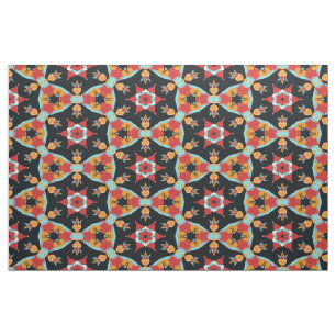 Tecido Padrão Retro Vintage Novo Deco Colorido Fofo