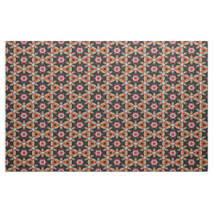 Tecido Padrão Retro Vintage Novo Deco Colorido Fofo