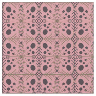 Tecido Padrão Rosa de Seta Geométrica de Boho