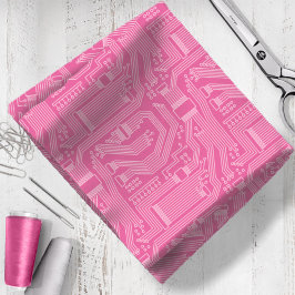 Tecido Padrão rosa do Conselho de circuito ID245