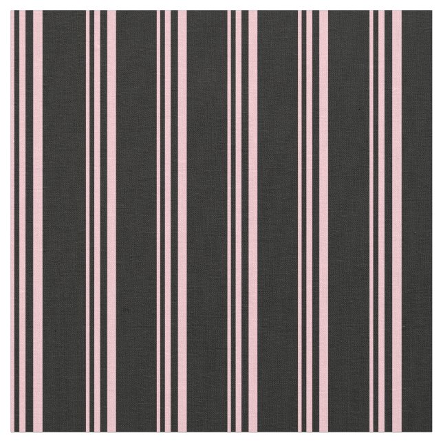 Tecido Padrão rosa e preto alinhado/riscado (Detalhe)