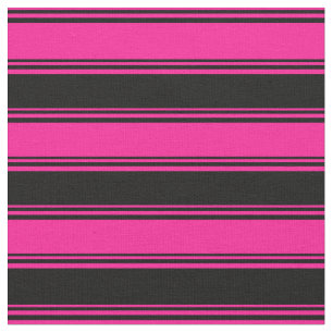 Tecido Padrão rosa profundo e preto