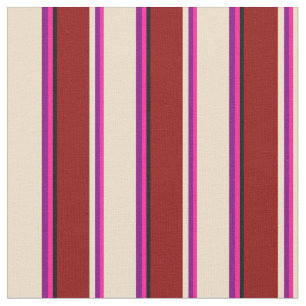 Tecido Padrão Rosa Profundo, Roxo, Tano, Vermelho Escuro 