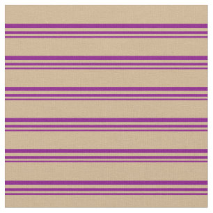 Tecido Padrão Roxo e Tan de faixas