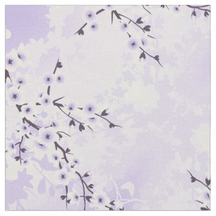 Tecido Padrão Roxo Floral do Flor Cherry