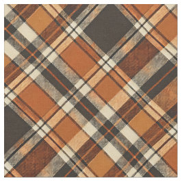 Tecido Padrão Rustic Cottagecore Orange and Beige Xadrez