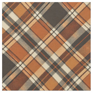 Tecido Padrão Rustic Cottagecore Orange and Beige Xadrez