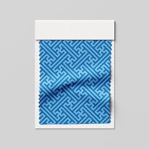 Tecido Padrão Sayagata, japonês, azul e azul-bebê