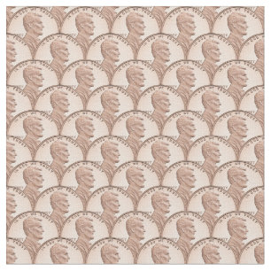 Tecido Padrão Seamless da Moeda Lincoln – Moedas de Cobre